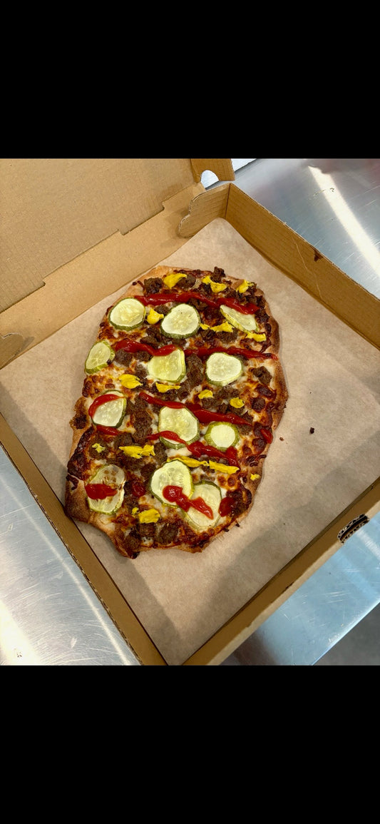 Cheeseburger in Paradise Flatbread