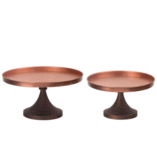 Antique Copper Pedestal Stand