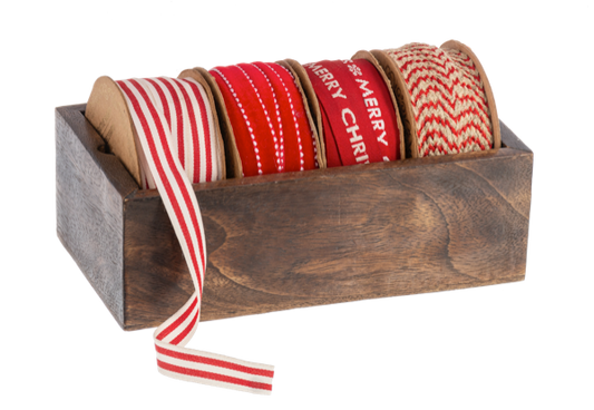 Red Ribbon on Spool Set