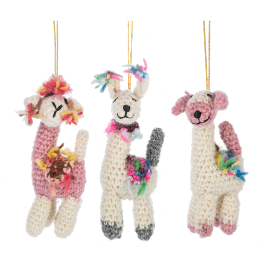 Crochet Llama Ornaments