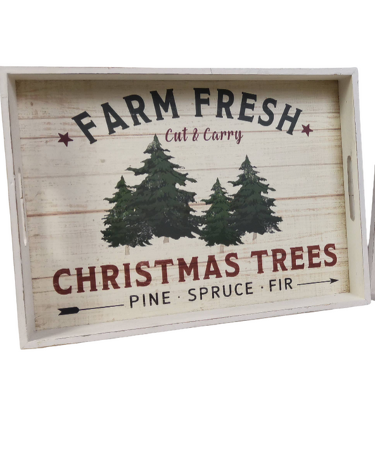 Noel Farm Trays - 18in Christmas Trees