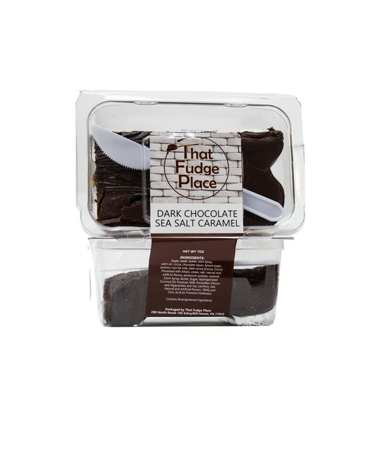 Dark Chocolate Sea Salt Caramel Fudge 8oz