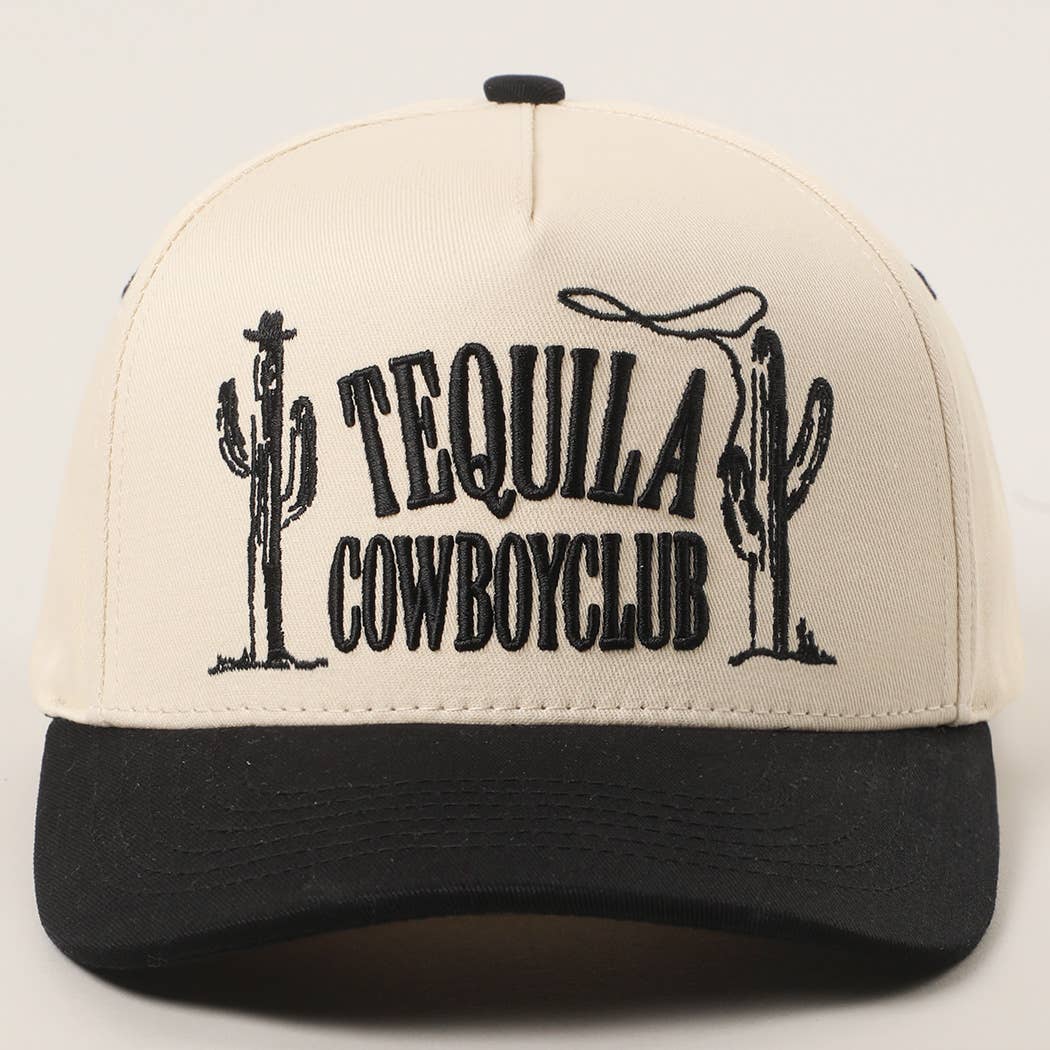 TEQUILA COWBOY CLUB 3D Embroidery Two-Tone Trucker Hat
