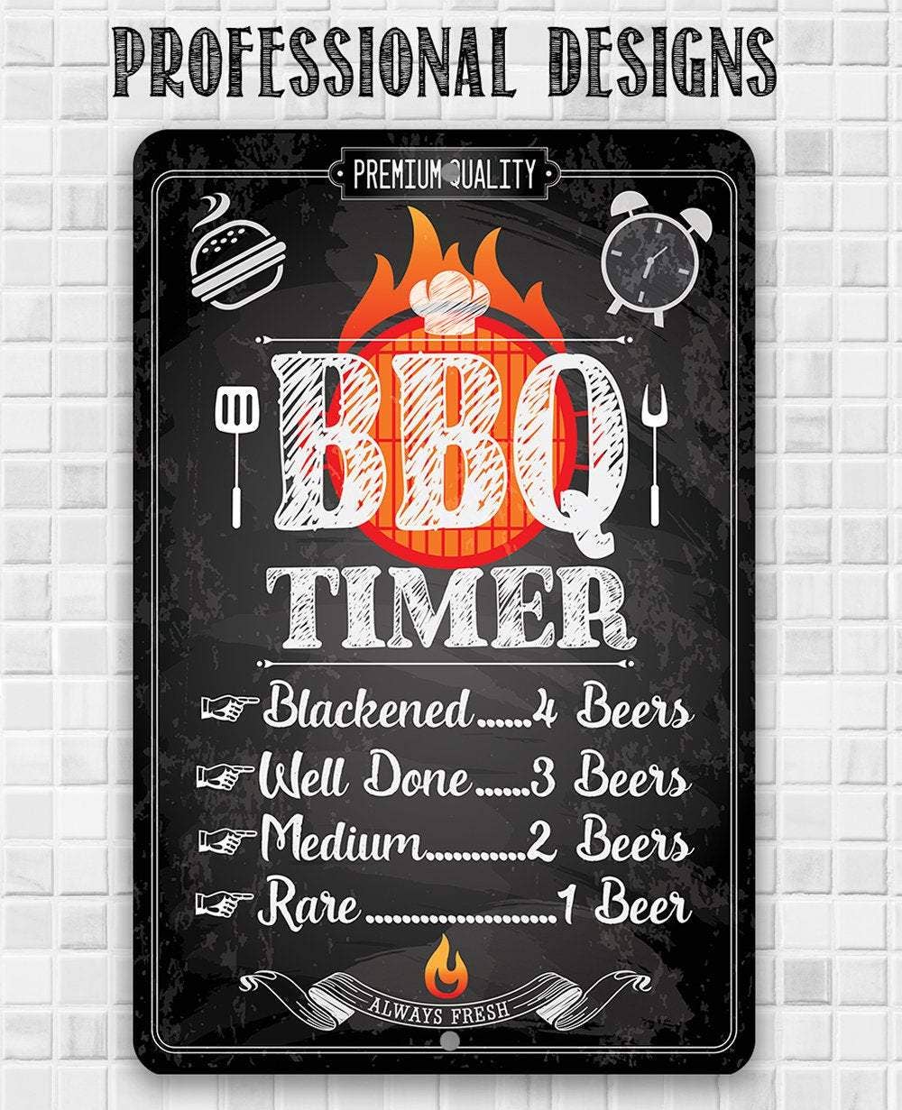 Barbecue Timer - Metal Sign