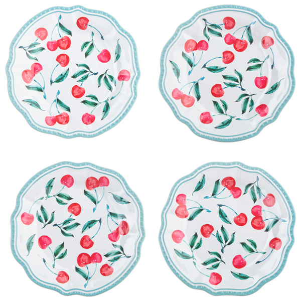 Cherry Salad Plate Set of 4