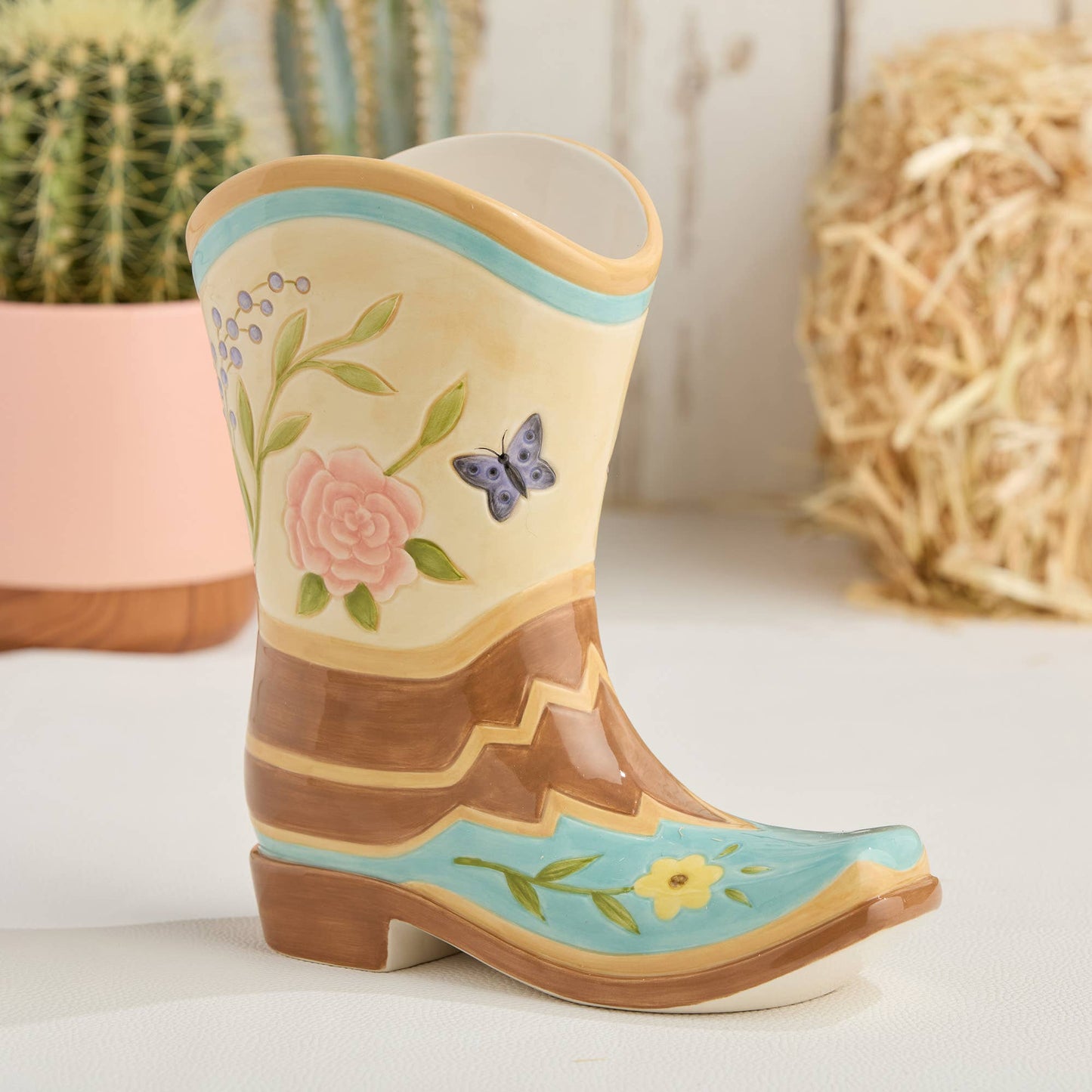 Rosewood Ranch 3-D Boot Vase 9" x 4.5" x 9.75" 56 oz.