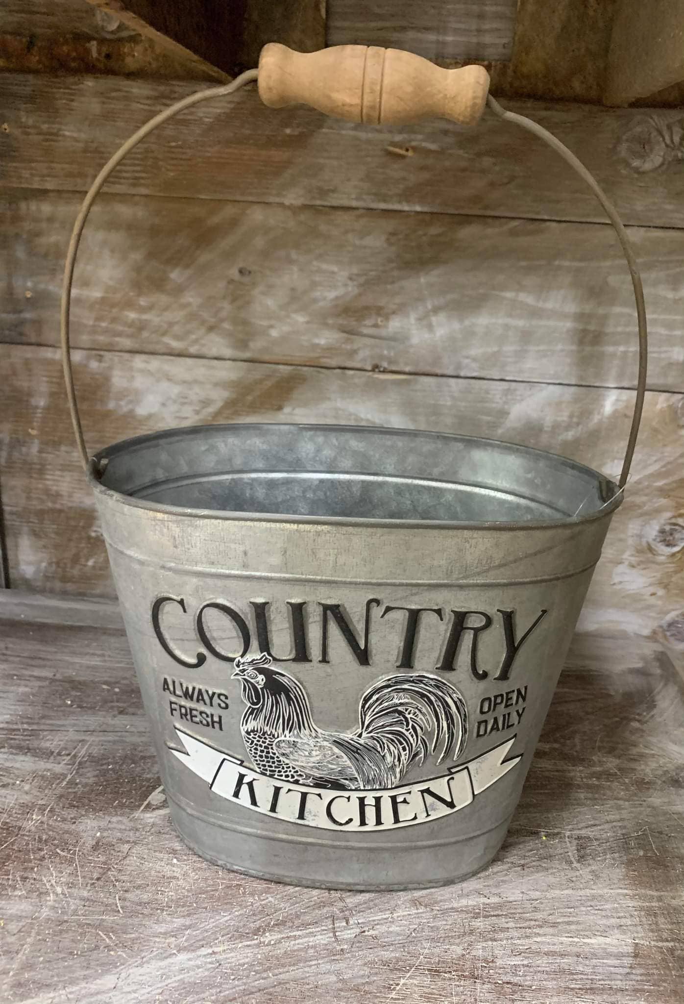 Country Kitchen Pail 9x6x8in