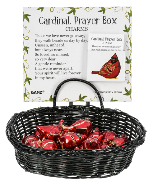 Cardinal Prayer Charms Basket
