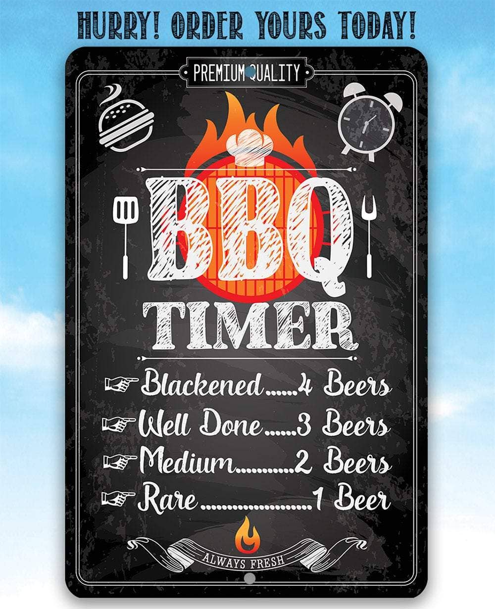 Barbecue Timer - Metal Sign