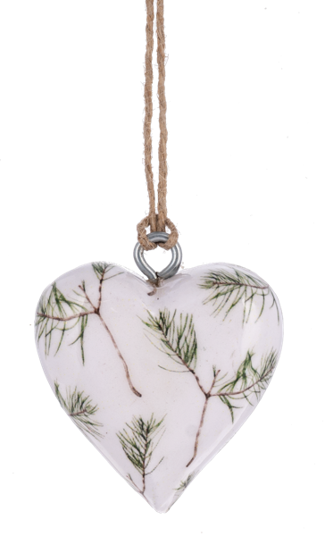 Assorted Mini Sage Heart Ornaments MX197489